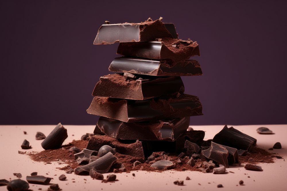 Dark chocolate dessert food person. AI generated Image by rawpixel.