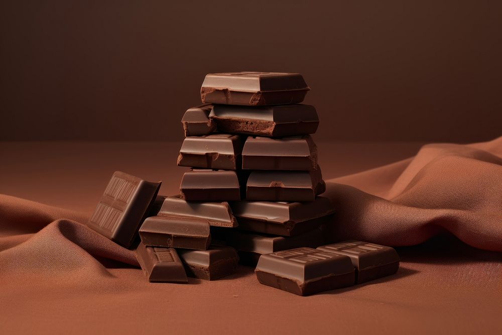 Dark chocolate darkness dessert block. AI generated Image by rawpixel.