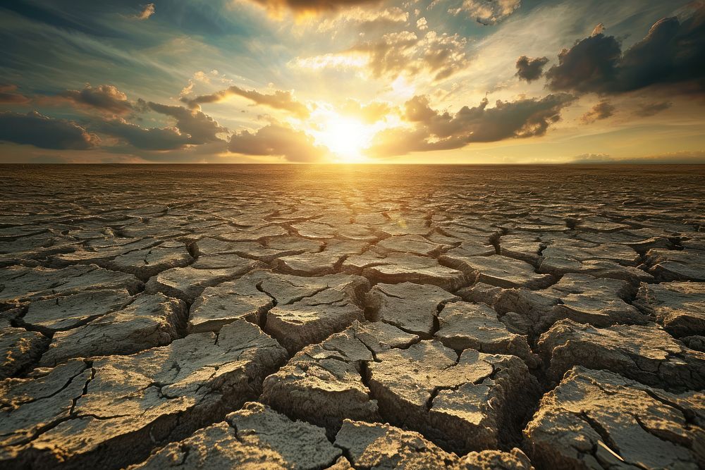 Global warming outdoors drought horizon.