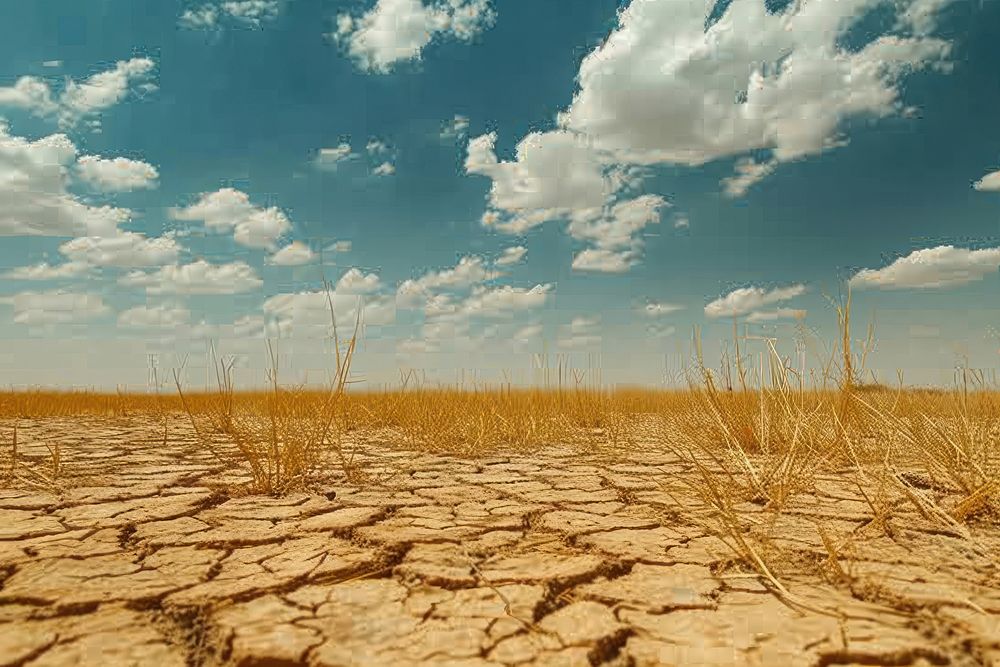 Global warming outdoors drought horizon.