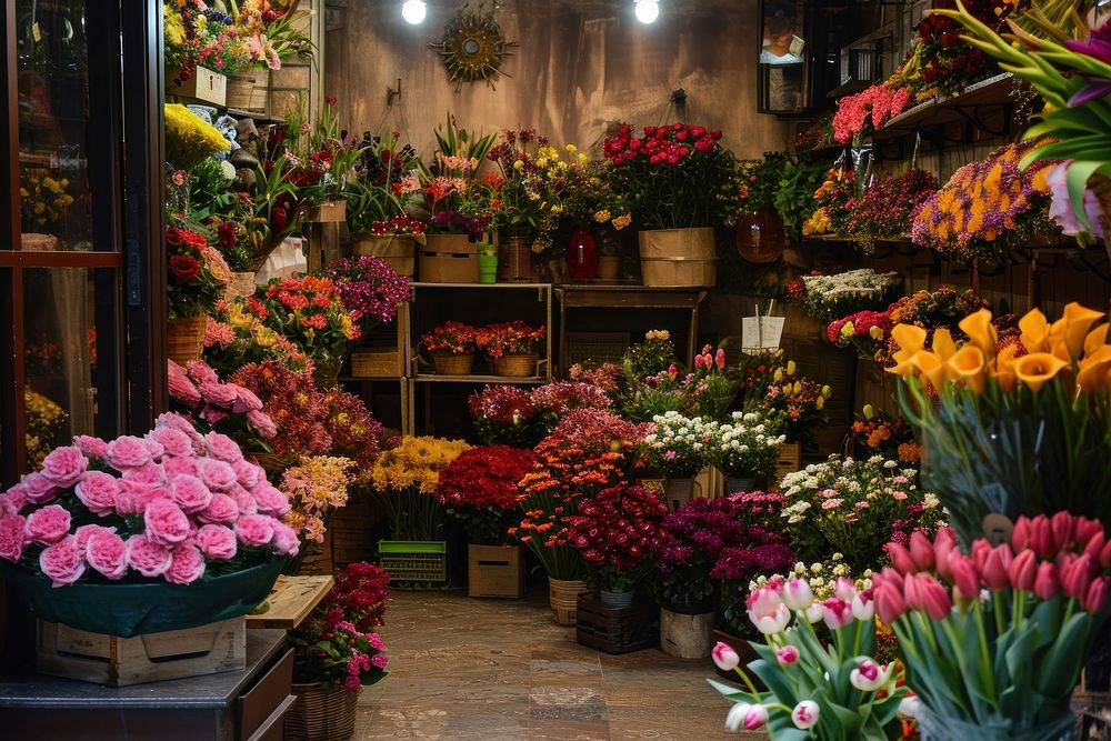 Flower shop market bazaar plant.