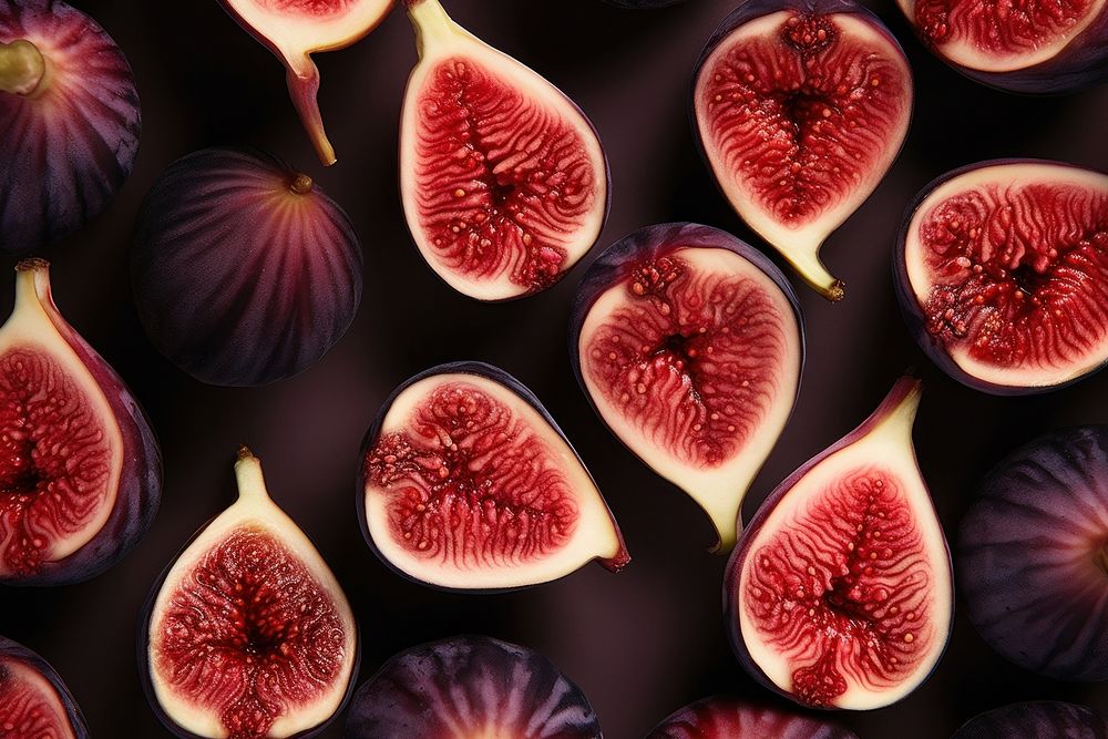 Organic figs sliced fruit plant food.