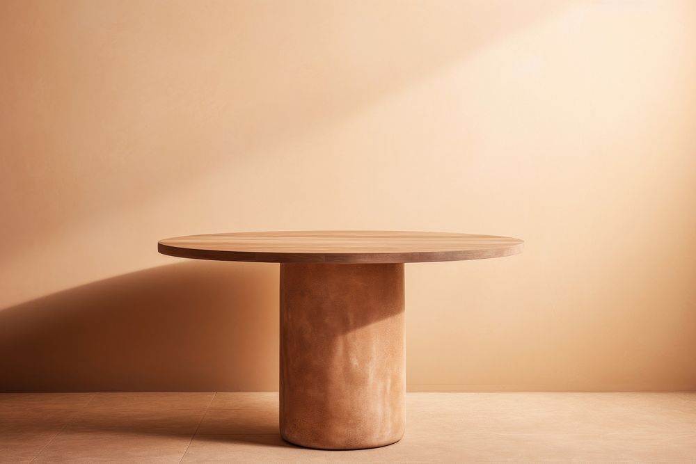  Light brown backdrop table furniture wood. AI generated Image by rawpixel.
