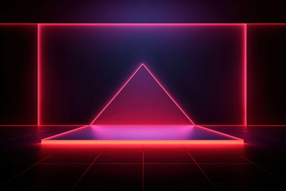Geometric shape background neon abstract light.