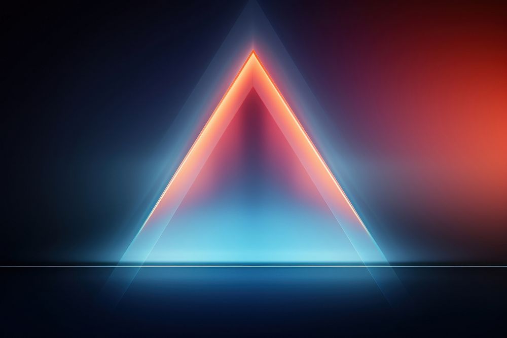 Triangle abstract light neon.