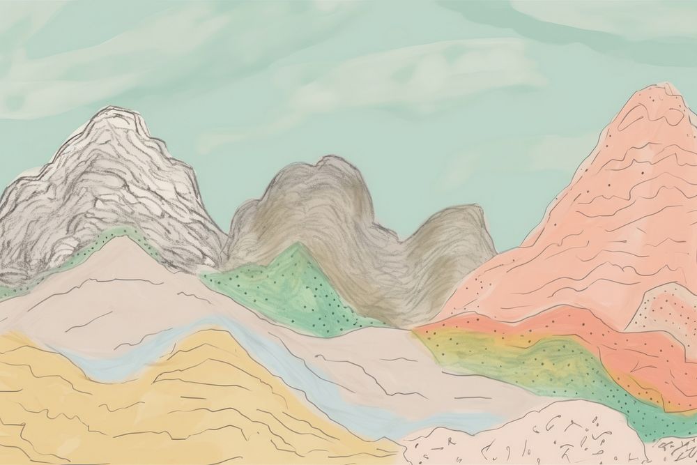Mountain and sea art backgrounds abstract.