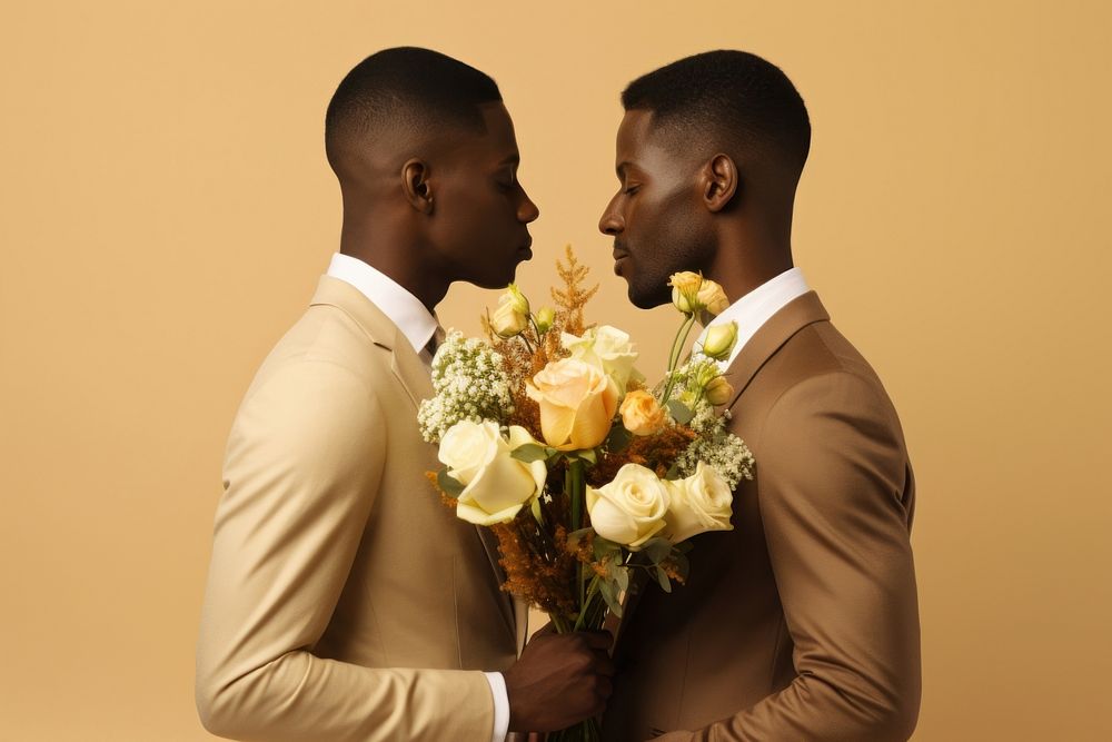 Lgbtq wedding flower adult plant. AI generated Image by rawpixel.