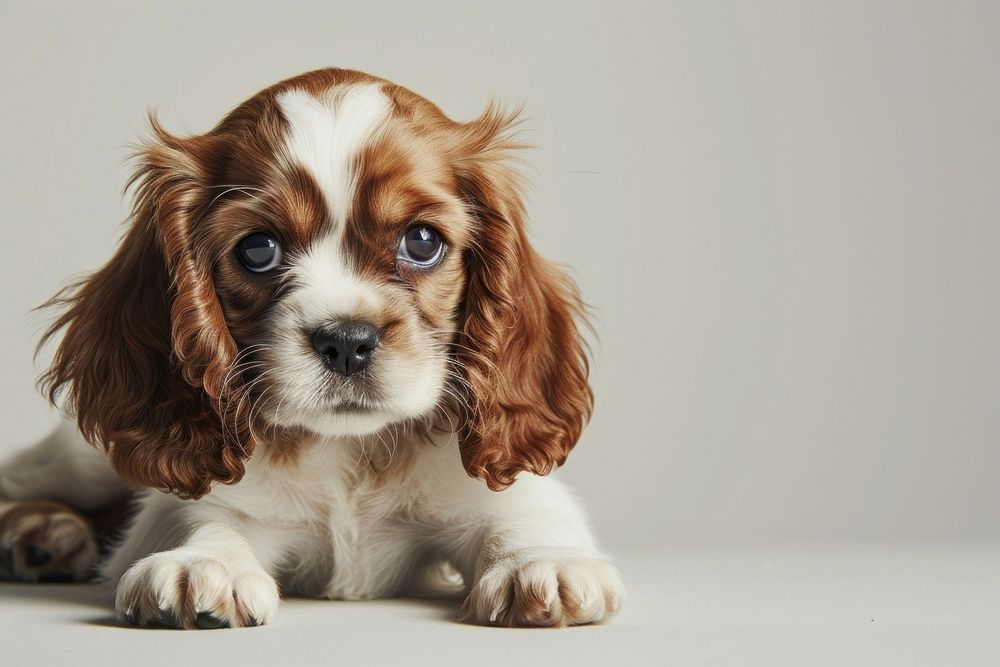 Baby puppy portrait spaniel animal. AI generated Image by rawpixel.
