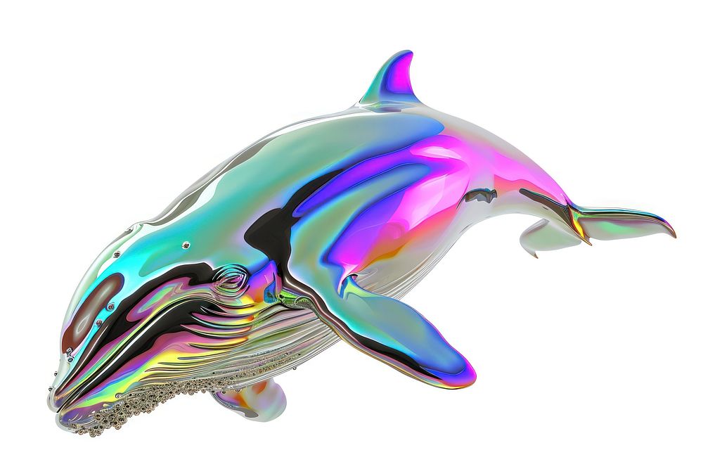 Whale iridescent dolphin animal mammal.
