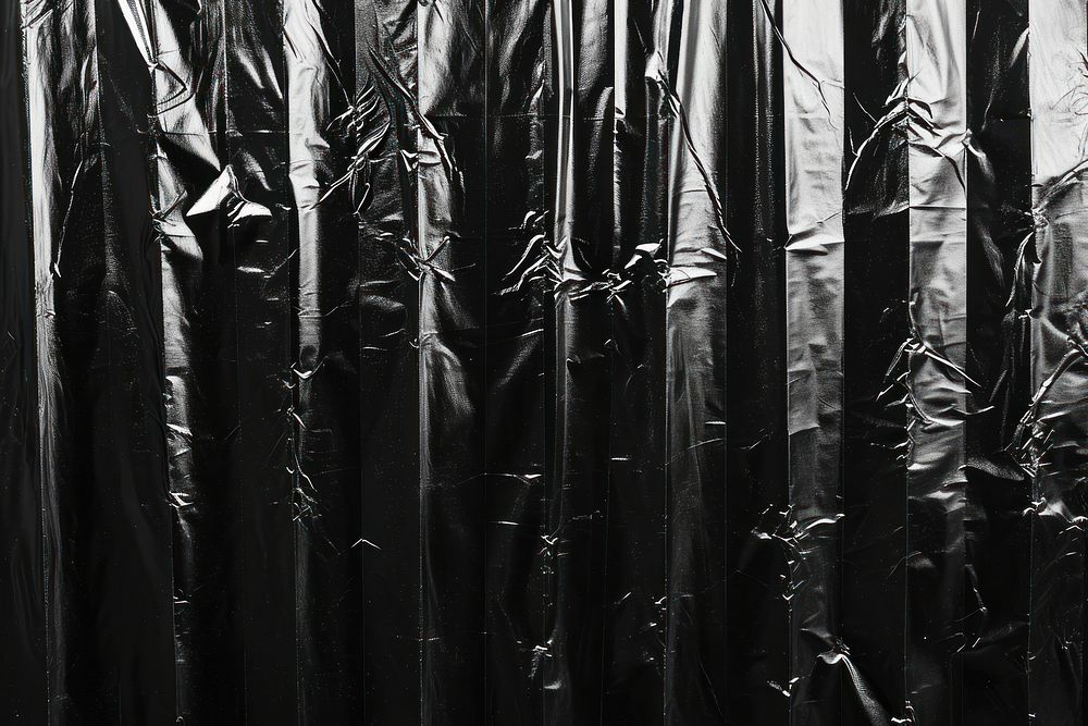 Vertical patterns plastic wrap black backgrounds curtain.