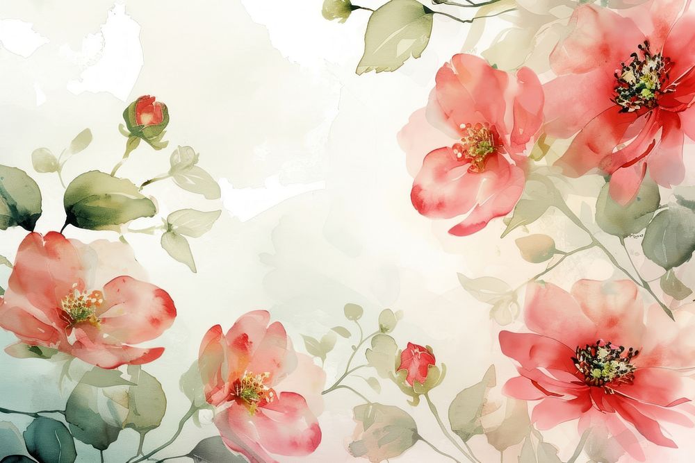 Watercolor flower background backgrounds pattern petal.