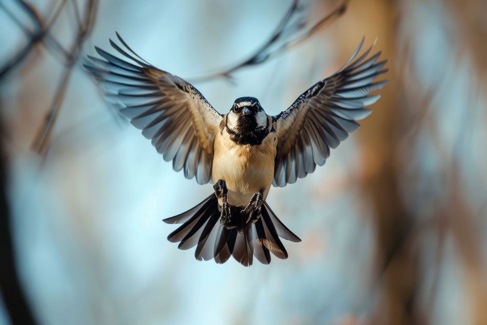 Flying bird animal beak.