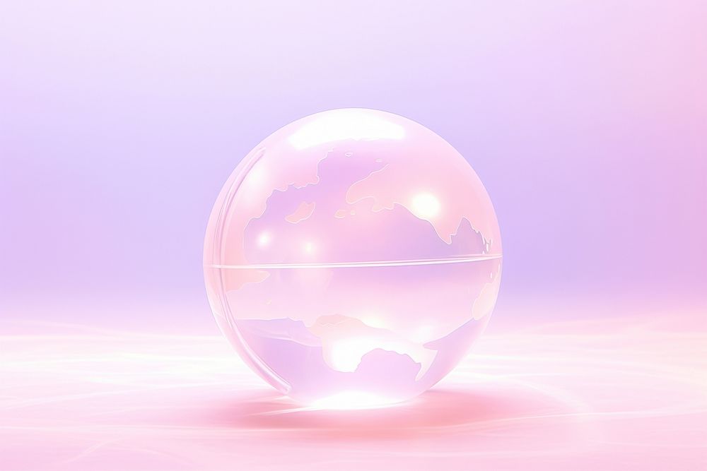 Globe sphere transparent illuminated.