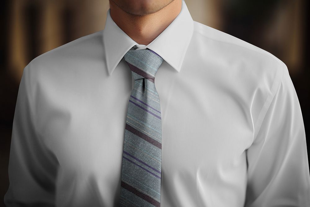 Man in white shirt with necktie