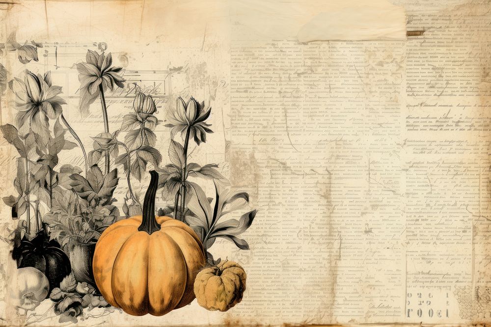 Pumpkin border backgrounds painting plant.