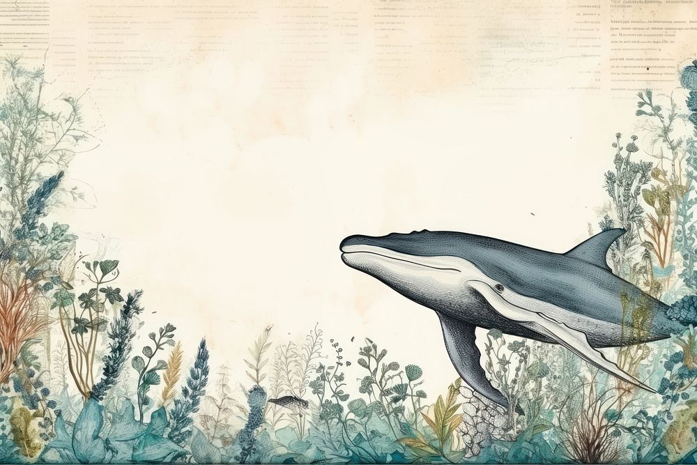 Blue whales border dolphin animal mammal.
