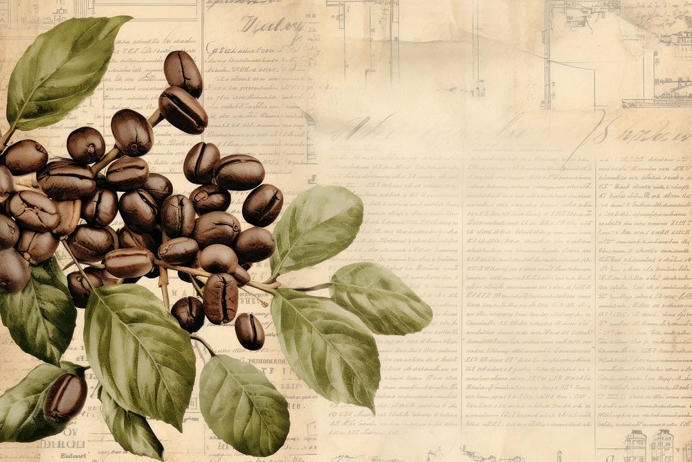 Coffee beans border backgrounds plant paper.