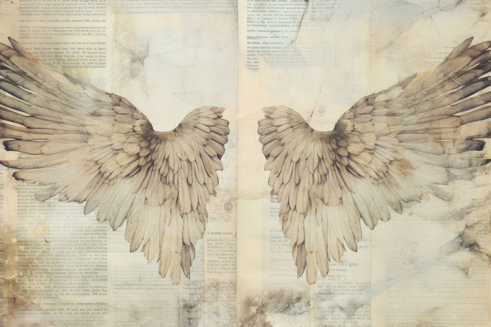 Angel wings border backgrounds paper bird.