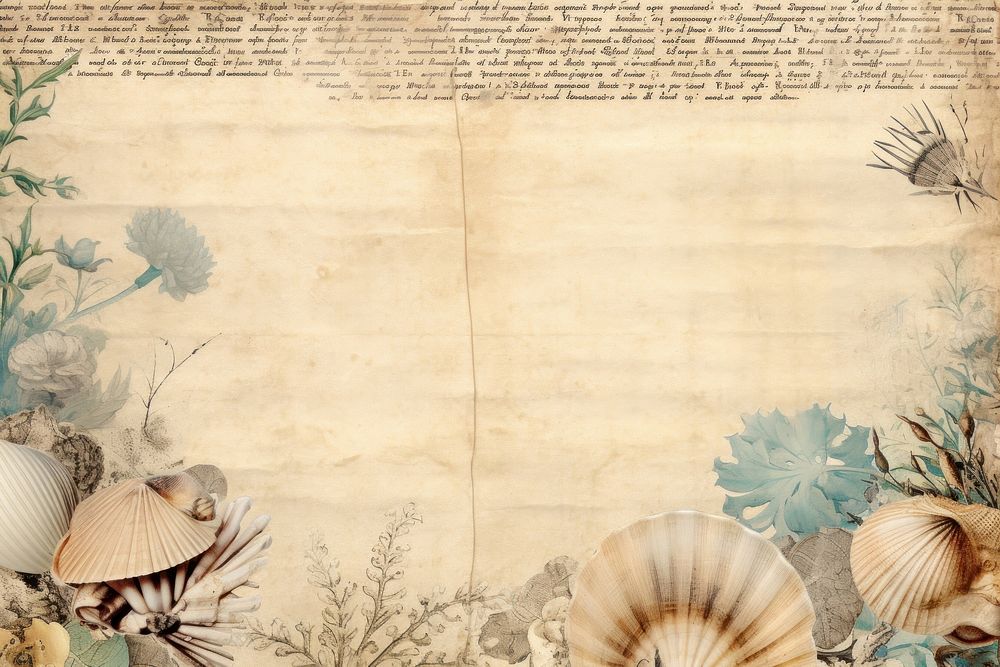 Shell border backgrounds paper page.