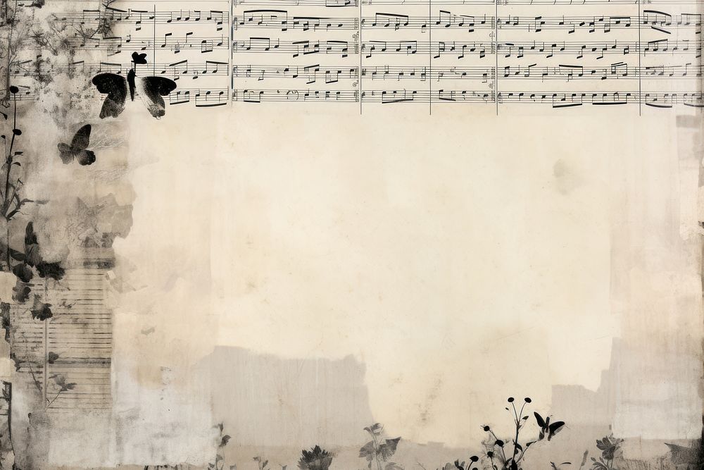 Music border backgrounds paper page.