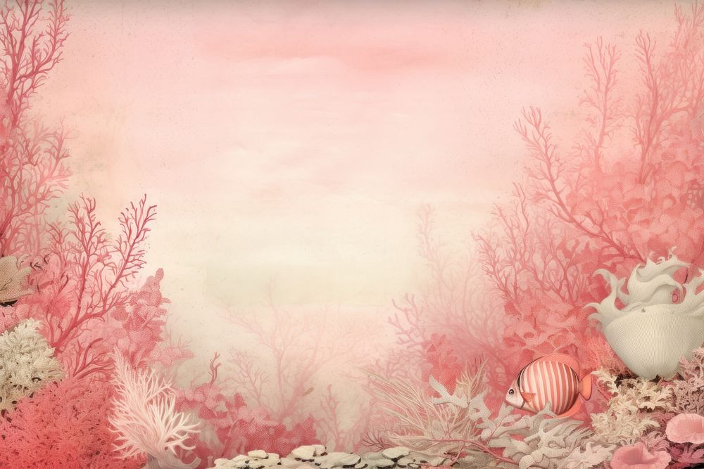 Pink corals border backgrounds outdoors nature.