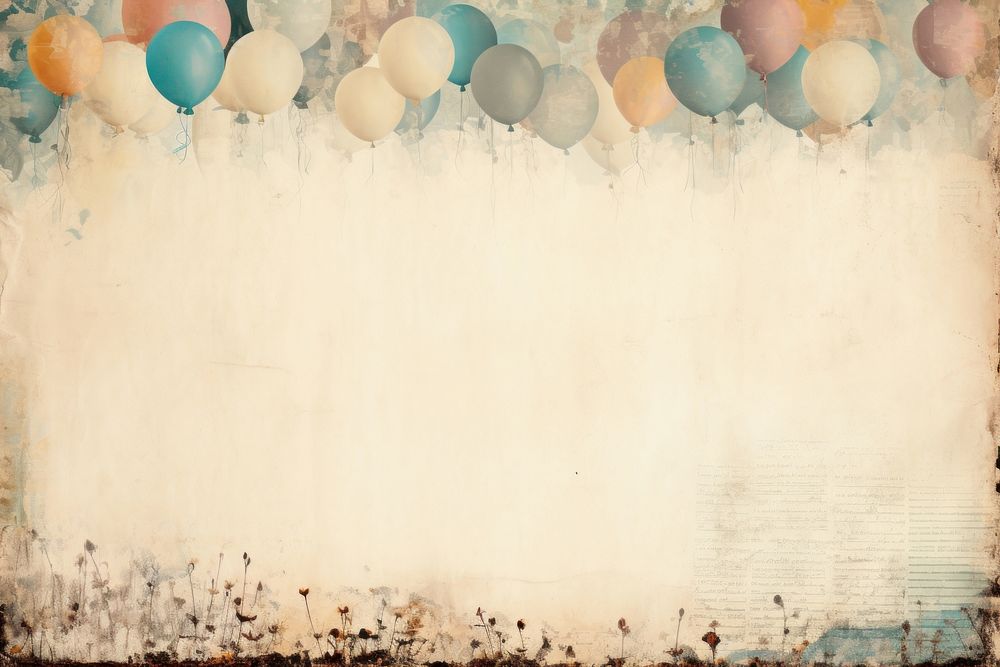 Balloon border backgrounds painting paper.