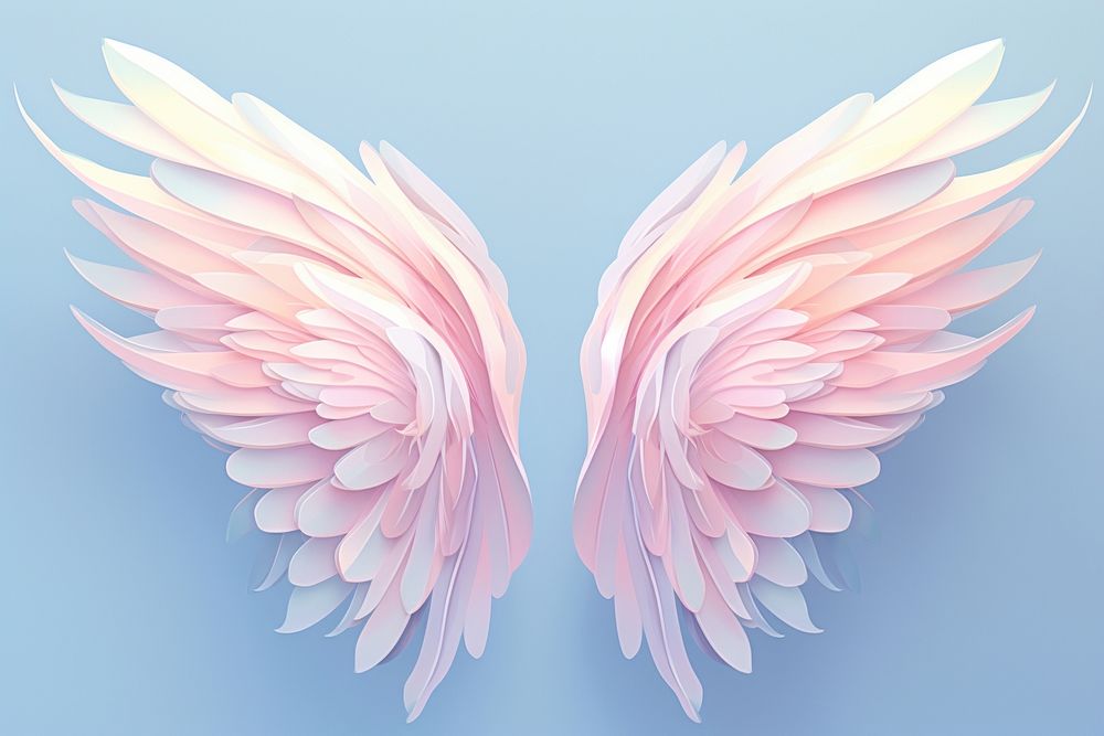 Angel wings angel petal art.