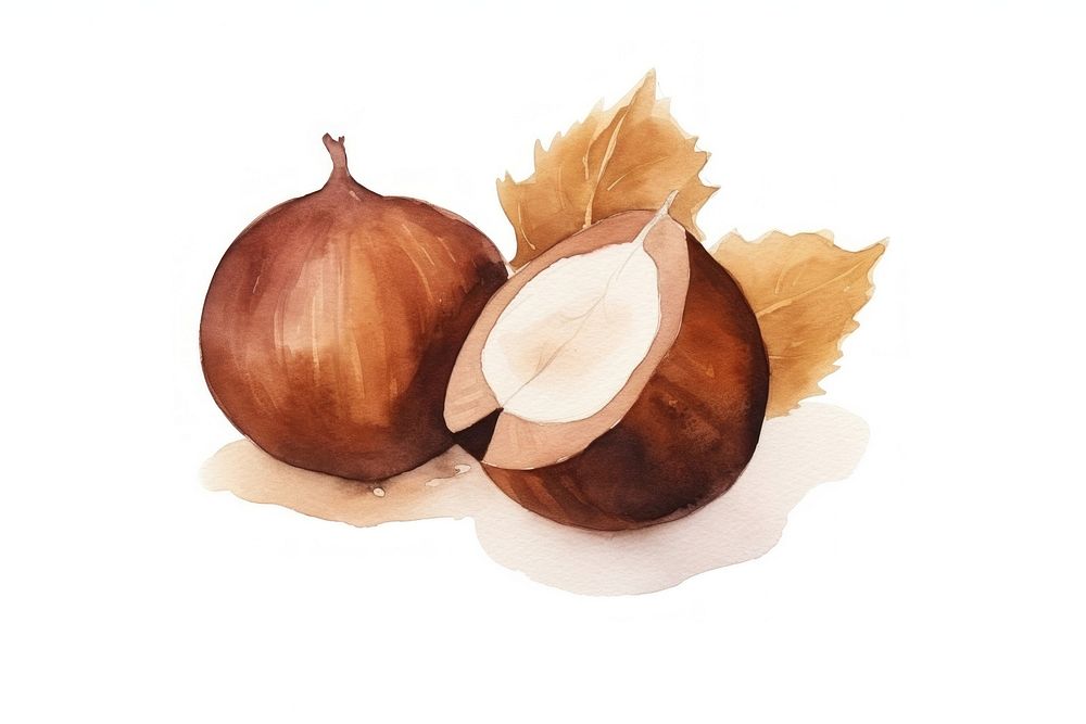 Chestnut onion plant food. AI generated Image by rawpixel.