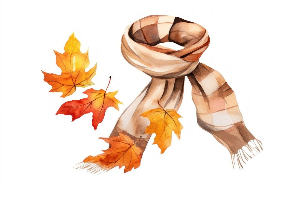 Scarf autumn leaf creativity. AI generated Image by rawpixel.