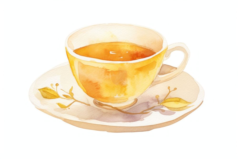 Tea cup saucer coffee drink. AI generated Image by rawpixel.
