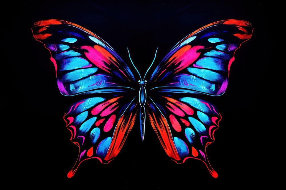 A butterfly purple animal insect. AI generated Image by rawpixel.