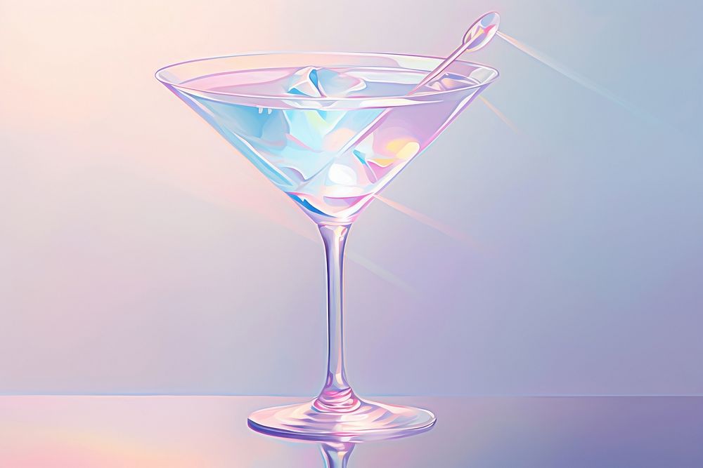 Cocktail martini drink glass.