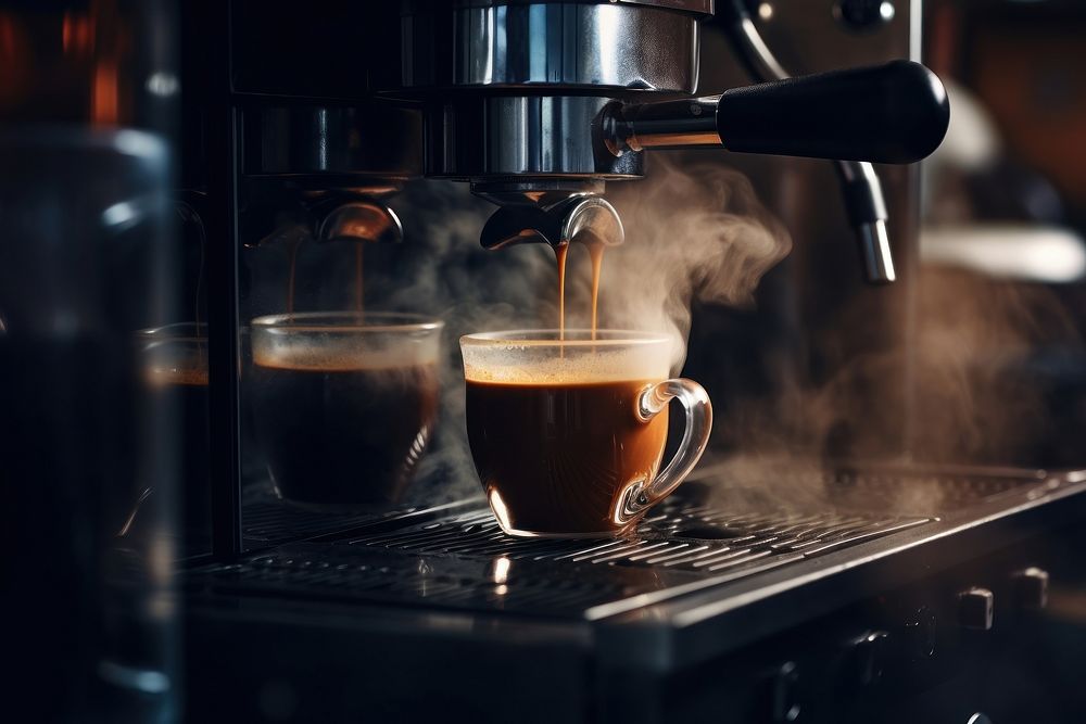 Coffee being brew cup drink cafe. AI generated Image by rawpixel.