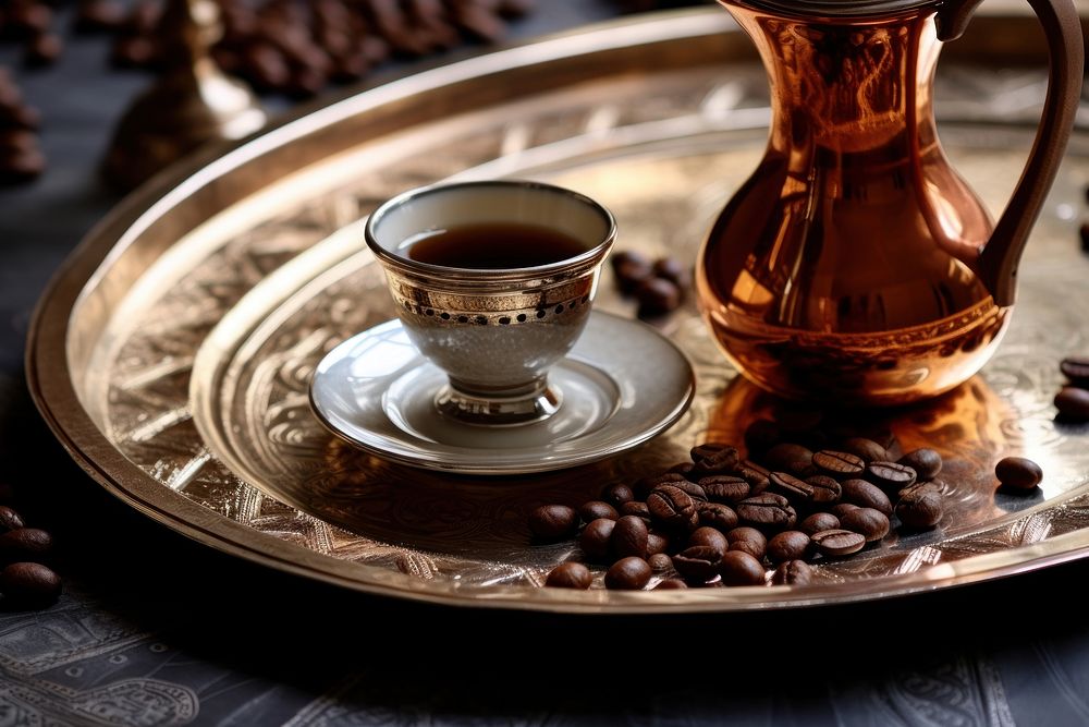 Arabic coffee drink cup mug. AI generated Image by rawpixel.
