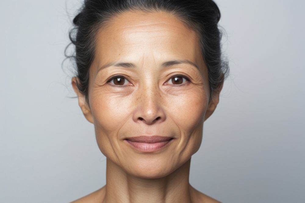 Middle age woman skin portrait adult.