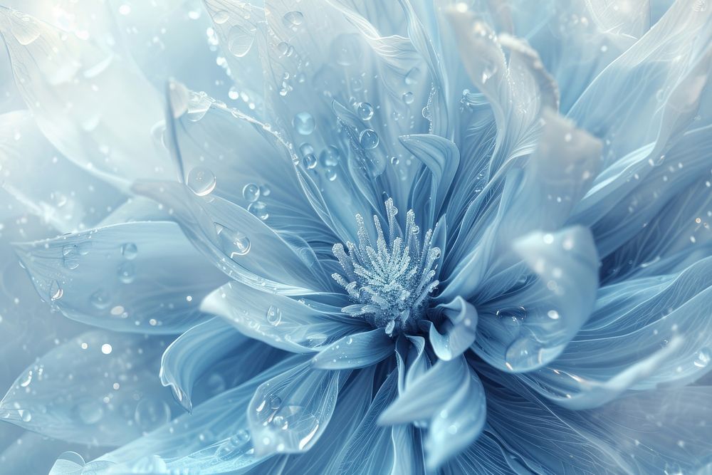 Icy flower abstract background backgrounds nature plant.