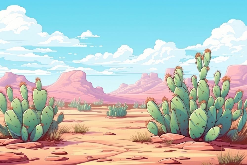 Cactus landscape backgrounds outdoors.