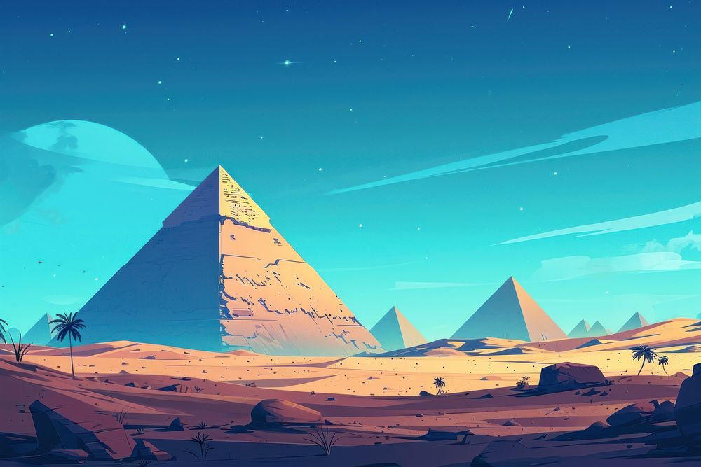 Egypt architecture landscape pyramid.