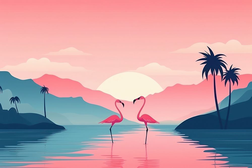 Flamingo flamingo landscape outdoors.