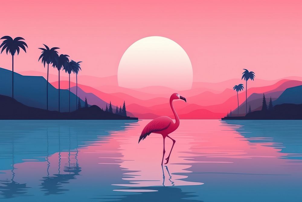 Flamingo flamingo outdoors nature.