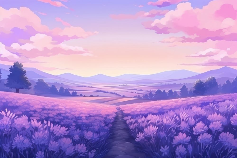 Lavender field landscape lavender backgrounds.