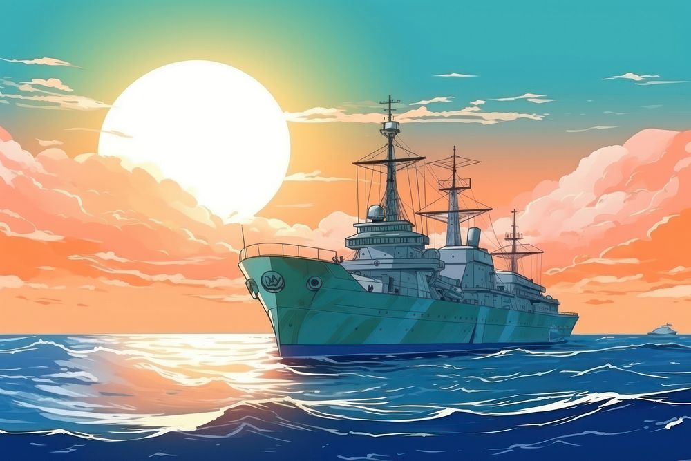 Ship ship watercraft battleship.