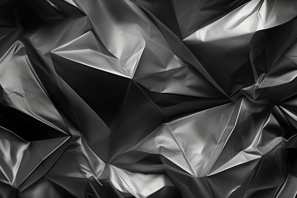 Low poly plastic wrap black Free Photo rawpixel