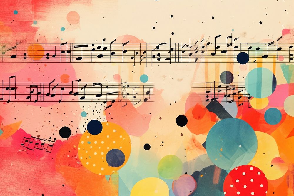 Collage Retro dreamy of music background backgrounds paper performance.