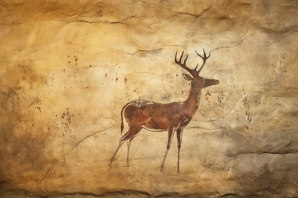 Paleolithic cave art painting style | Premium Photo - rawpixel