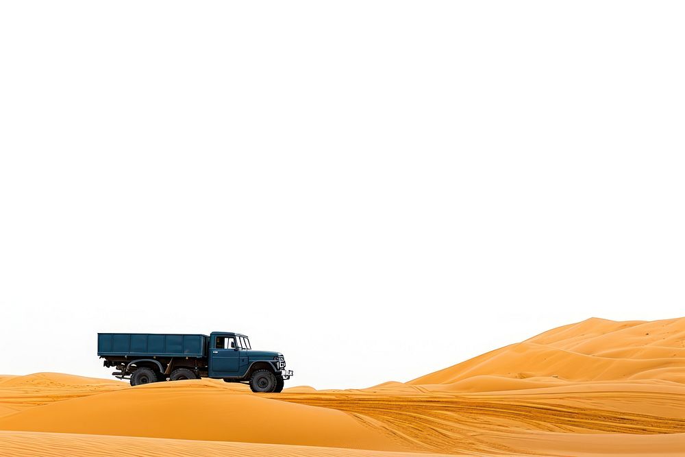 Truck in the Sahara desert outdoors vehicle nature.