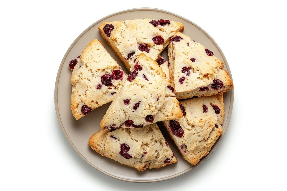 A Plate of Cranberry Scones plate cranberry scone.