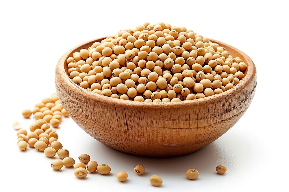 Bowl of soybeans vegetable plant food.