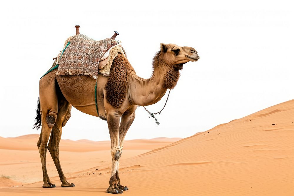 Camel in the Sahara desert animal mammal landscape.