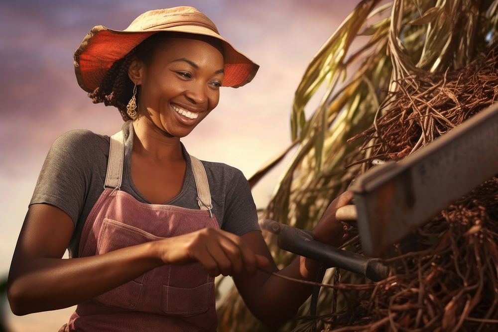 Harvesting industry working smile. AI generated Image by rawpixel.